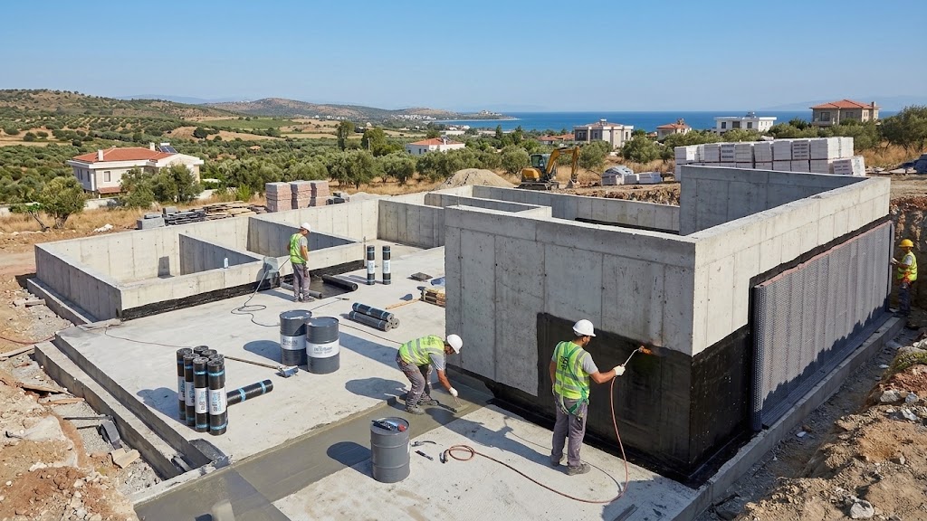 Villa Su Yalıtımı Urla: Temel ve Perde İzolasyonu